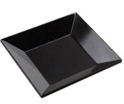 Plato Cuadrado Melamina 8 x 8 Plato Cuadrado Melamina 8 x 8" Negro (48/case)