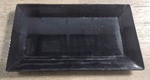 Bandeja Rectangular 14"x8" Melamina Negra (36/case)
