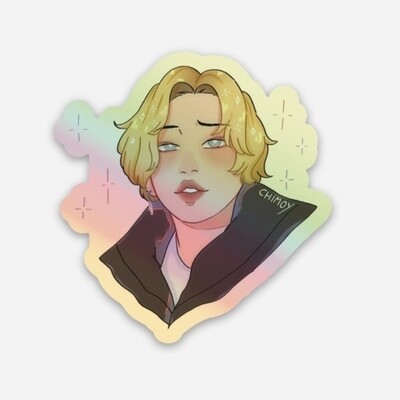 Holographic Blonde Jungkook Sticker