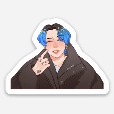 Blue Jungkook Sticker