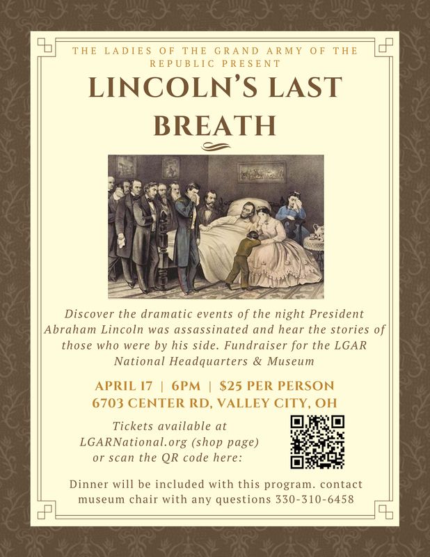 New Lincoln's Last Breath Dinner &amp; Presentation