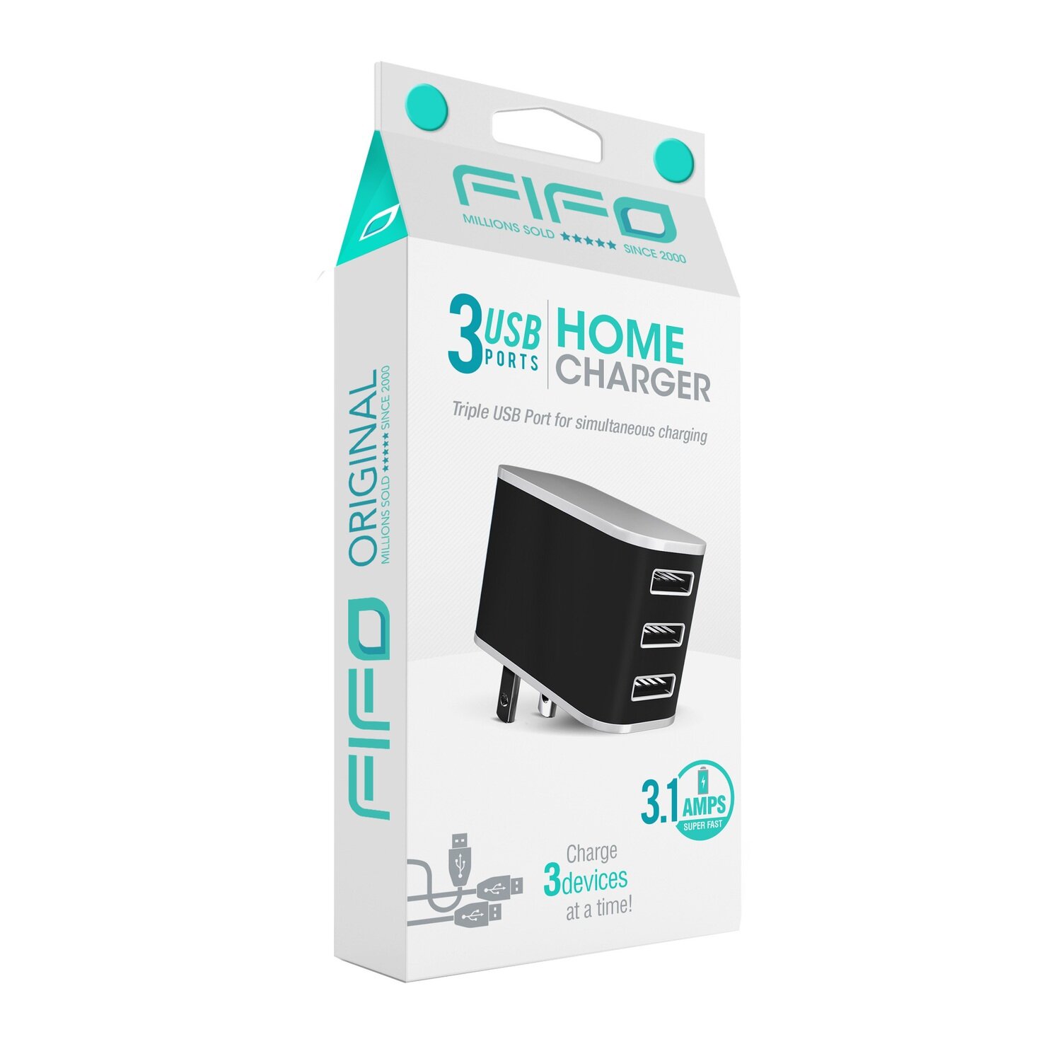 60023 Triple USB Port Home Charger