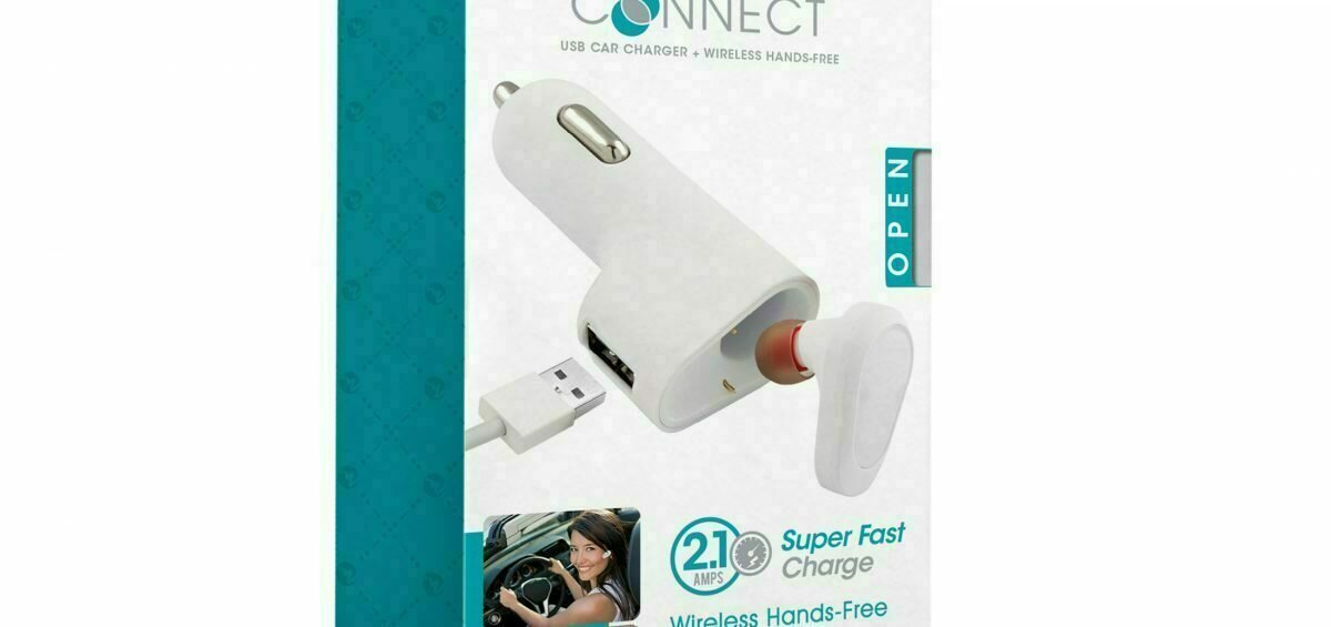 69055 CONNECT & CHARGE USB CAR CHARGER + BT HANDS FREE