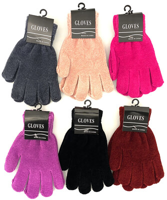 (12 CT) WG-024 SOFT WINTER KNITTED GLOVES