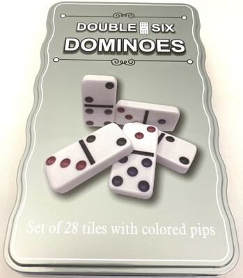 $8.99 NOVELTY MIX / YW-44 DBL 6 COLOR DOMINOES