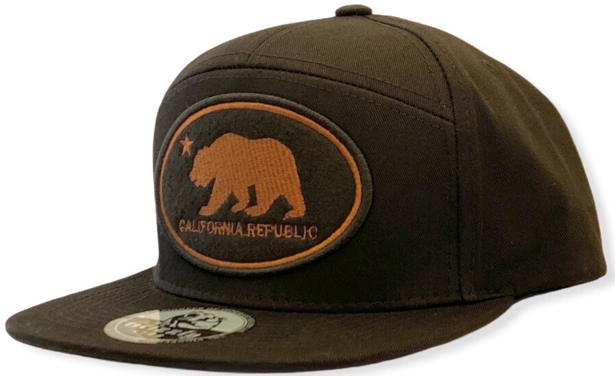 OVAL CALIFORNIA REPUBLIC BEAR SNAPBACK HAT