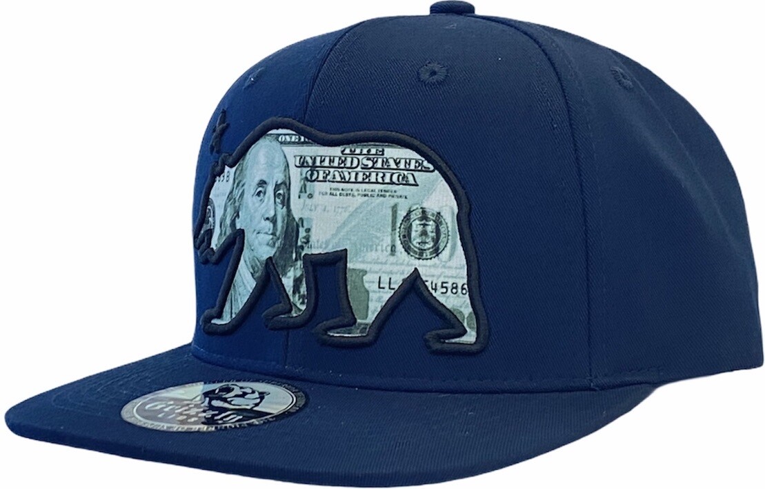 HUNDRED DOLLAR CALIFORNIA BEAR SNAPBACK HAT