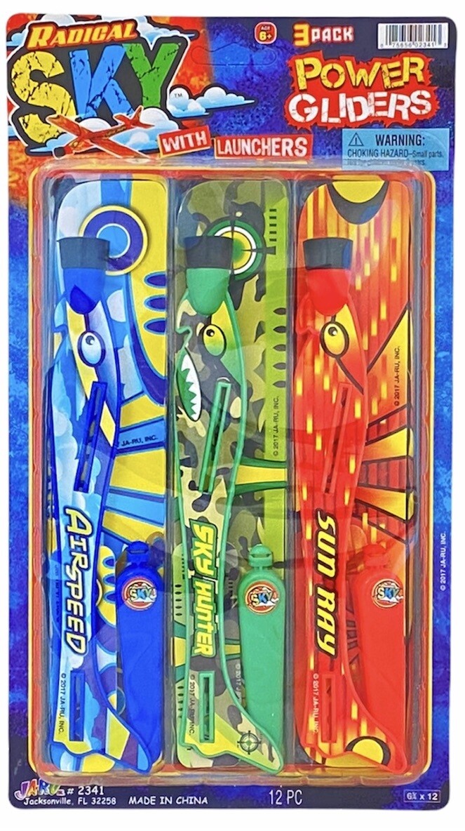 $3.99 NOVELTY MIX / 2341 RADICAL SKY POWER GLIDERS 3 PCK 129-2341