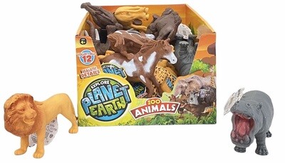 1686 PLANET EARTH ZOO ANIMALS 24CT