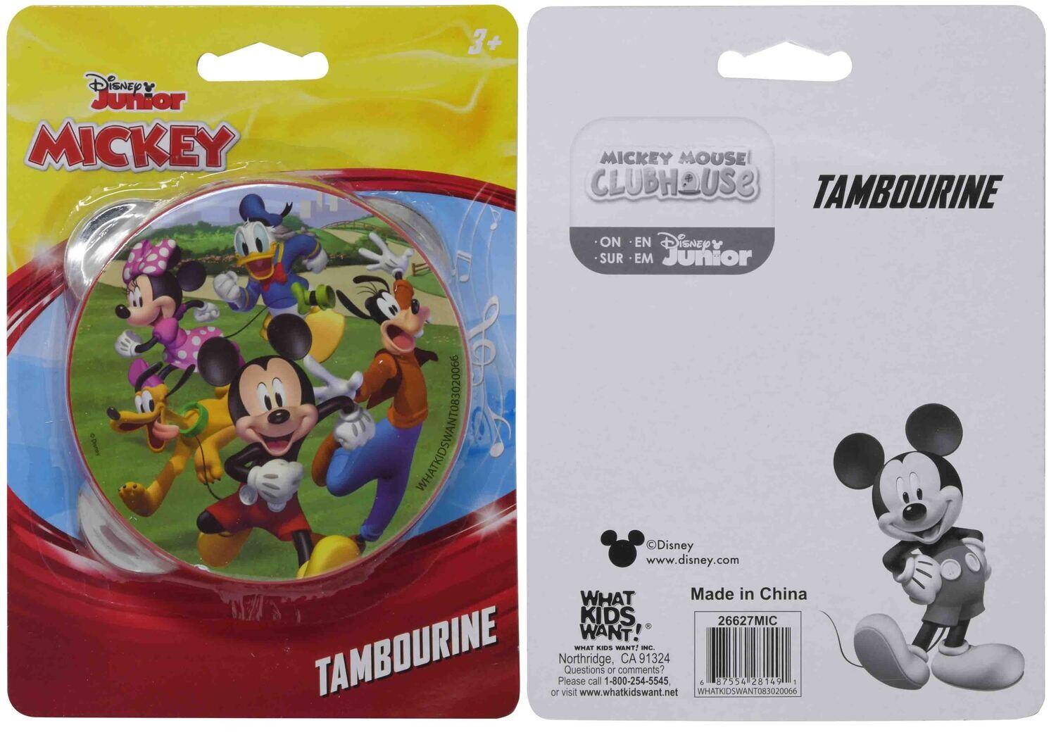 $3.59 NOVELTY MIX / DISNEY TAMBOURINE IN BLISTER CARD