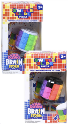 $5.99 NOVELTY MIX / BRAIN STORM ROTATE & SLIDE PUZZLE CUBE / 120 - YJ27421053
