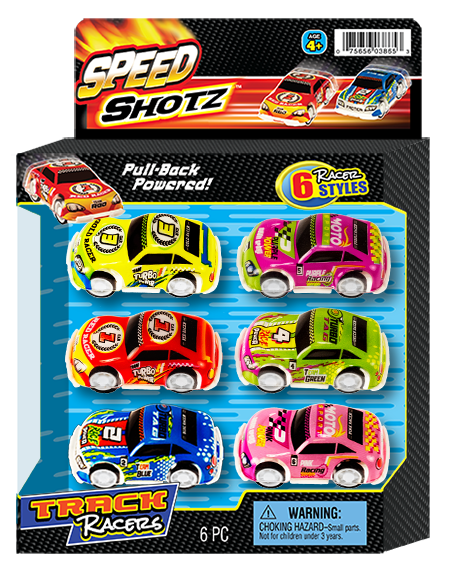 $5.99 NOVELTY MIX / SPEED SHOTZ PULL BACK RACERS / 120-3865