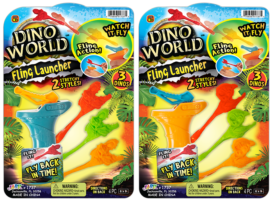 $3.99 TOY MIX / DINO WORLD FLING LAUNCHER / 129-1737