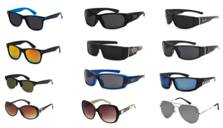 1966-1299  Grizzly Shades Best Variety Mix $12.99 Premium Sunglasses