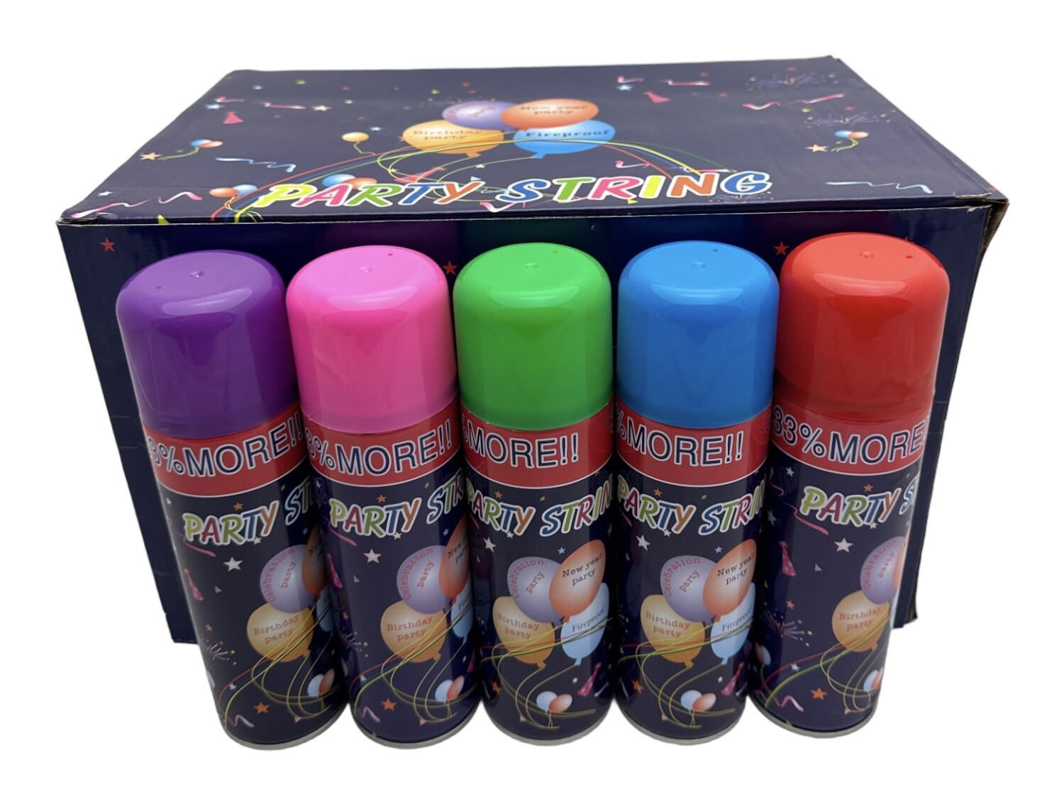 $3.59 NOVELTY MIX / PARTY SILLY STRING CAN (24 PCS) / 1748 - B8700