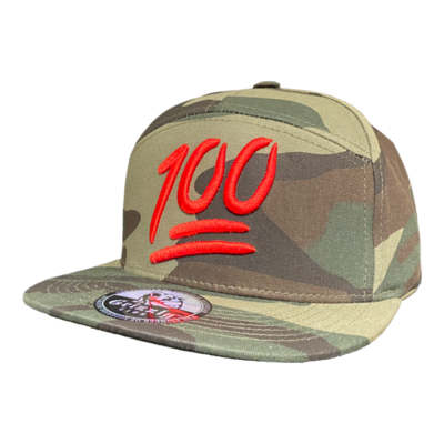Keep it 100 Embroidered Patch Snapback Hat