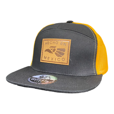 Mexico Eagle Small Leather Patch Snapback Hat