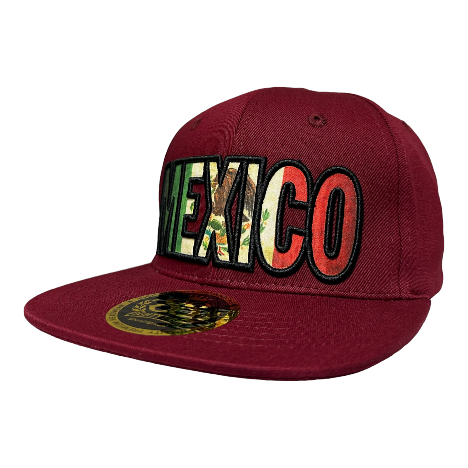 Mexico Embroidered Flag Design Snapback Hat