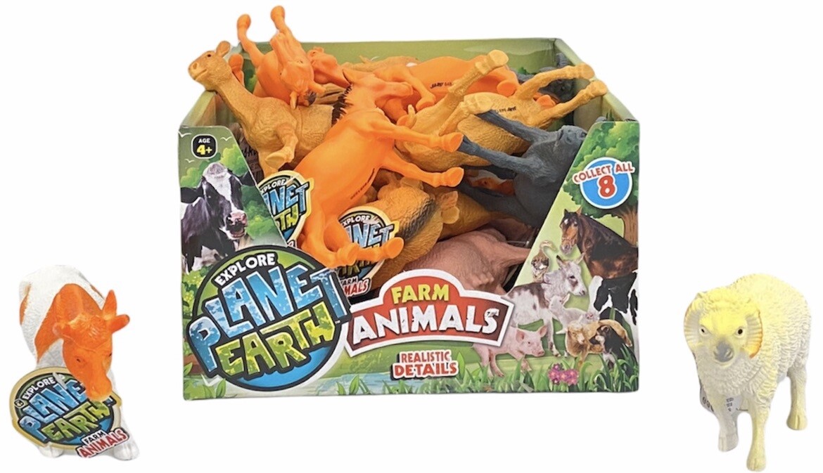 1689 PLANET EARTH FARM ANIMALS 24CT