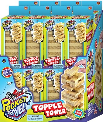 POCKET TRAVEL TOPPLE TOWER PDQ (24)/N799-3276 POCKET TRAVEL TOPPLE TOWER PDQ (24)/N799-3276