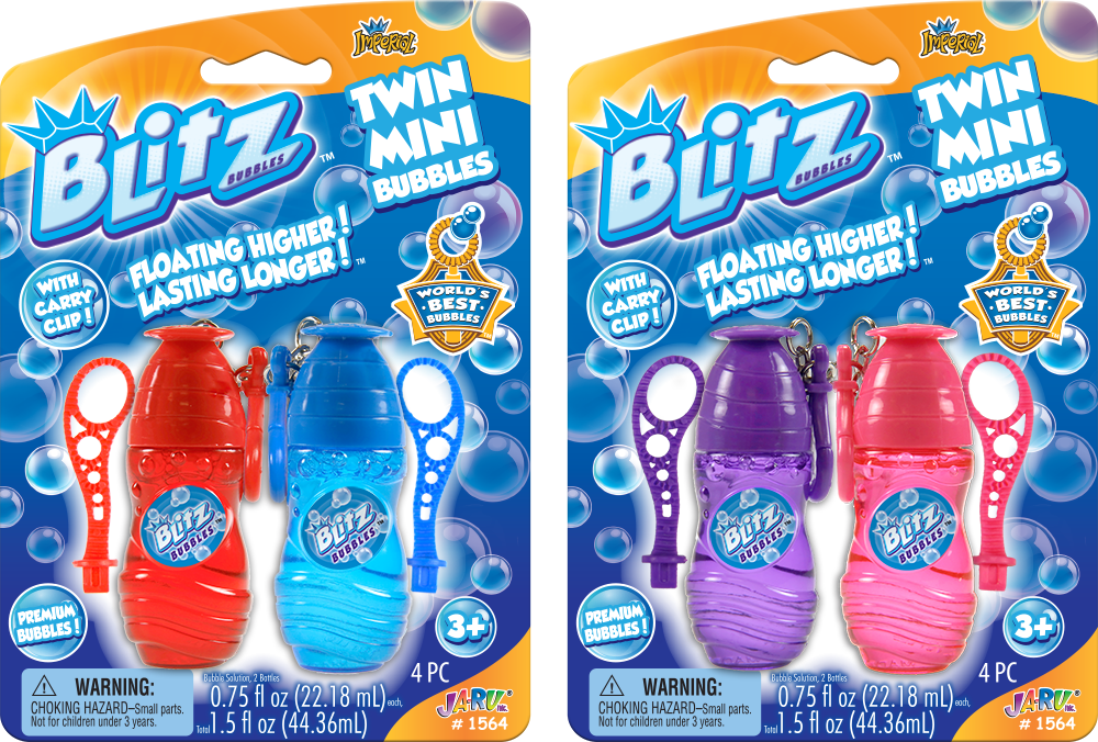 $3.59 NOVELTY MIX / BLITZ TWIN MINI BUBBLES  / 1748-1564