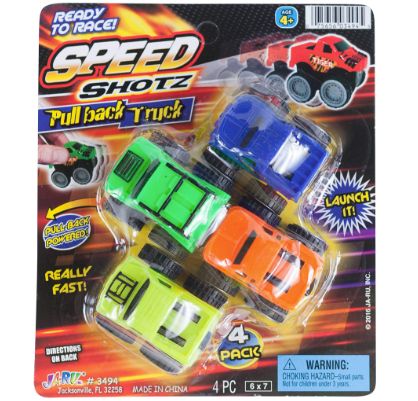 $5.99 NOVELTY MIX / SPEED SHOTZ PULL BACK RACERS / n599-3484