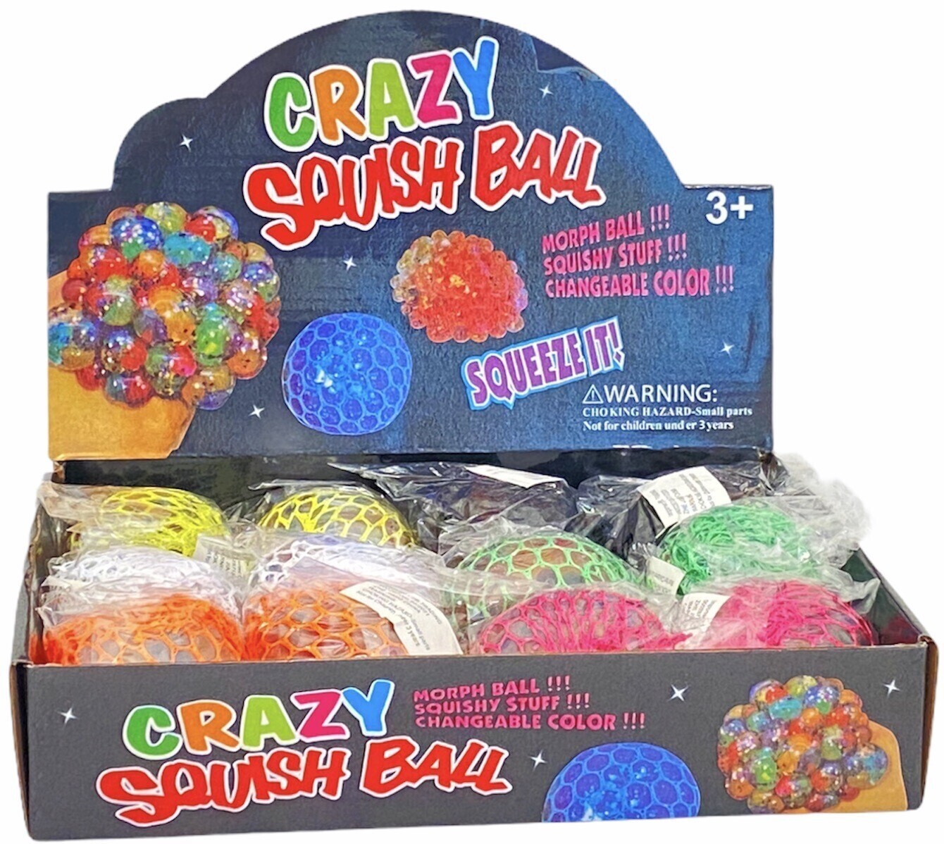 N229 NOVELTY MIX / SQUEEZE LIGHT UP OCTOPUS, Product: CP-1192 (CRAZY SQUISH BALL)