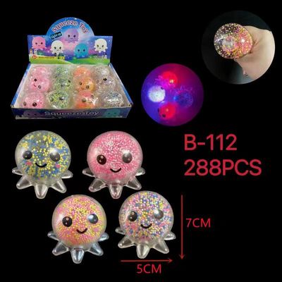 N229 NOVELTY MIX / SQUEEZE LIGHT UP OCTOPUS