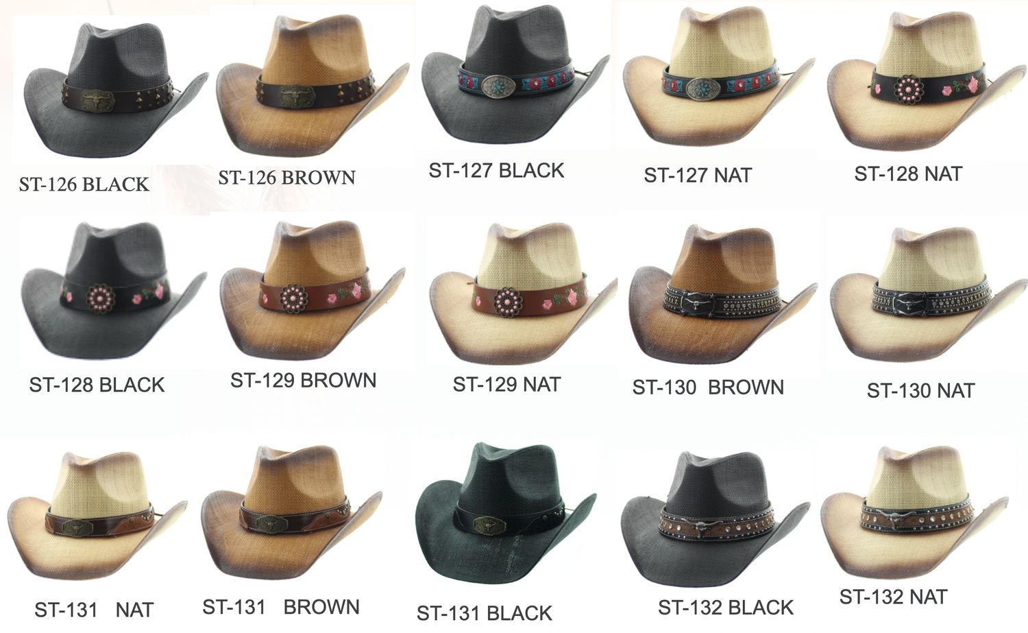 HW2499 COWBOY HATS BEST VARIETY