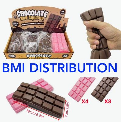 Slow Rising Chocolate Bar Squishy, Fake Chocolate Squeeze Plaything Soft Realistic Giant Food Fidget Toy – Stress Relief Toy for Teens and Adults; Party Gift; Soft Toy for Anxiety Relief Slow Rising Chocolate Bar Squishy, Fake Chocolate Squeeze Plaything Soft Realistic Giant Food Fidget Toy – Stress Relief Toy for Teens and Adults; Party Gift; Soft Toy for Anxiety Relief