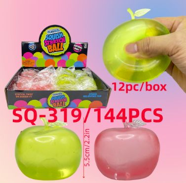Crystal Apple Squishy Stress Ball, Transparent Sensory Fidget Toy, Handmade Jelly Apple Squeeze Toy, Cute Desk Stress Relief, ASMR Squishy Crystal Apple Squishy Stress Ball, Transparent Sensory Fidget Toy, Handmade Jelly Apple Squeeze Toy, Cute Desk Stress Relief, ASMR Squishy