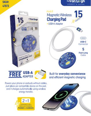 MY VAN GOGH MAGNETIC WIRELESS CHARGING PAD