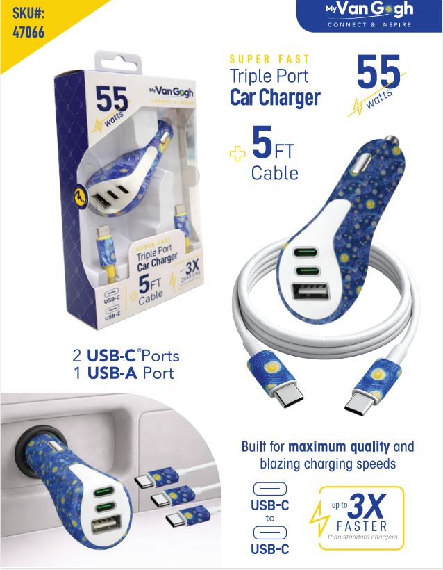 MY VAN GOGH TRIPLE CAR CHARGER