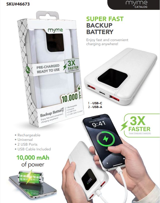 MYME BACKUP BATTERY 10 mAh Fast