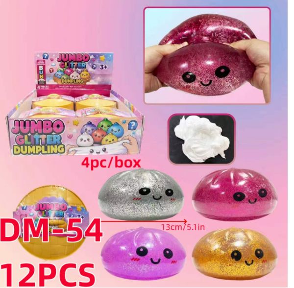 2026 New Glitter Dumpling Giant Glitter Dumpling Sensory Squeeze Toy for Stress Relief