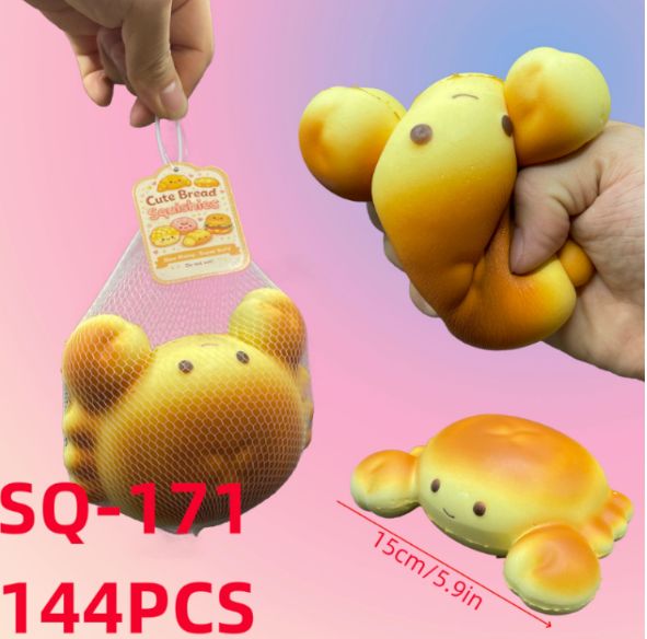 Slow Rising Cute Bread Crab Squishy Toy, Scented Realistic Bread Squishies, Stress Relief Fidget Stress Balls for Adults Teens ADHD Anxiety, Sensory Focus Toy Party Favors &amp; Stocking Stuffers Gift