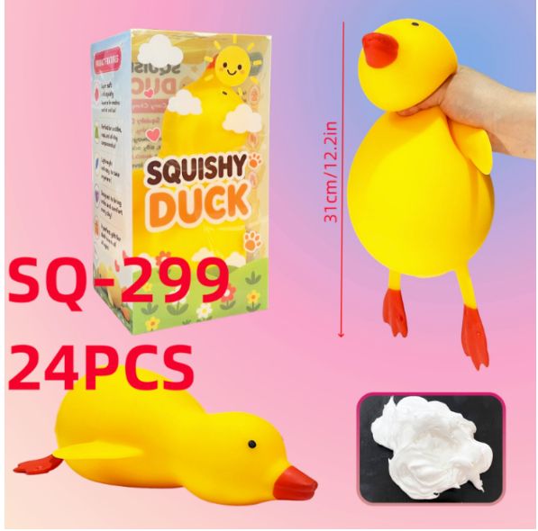 12 in Jumbo Giant Duck Squishy, Cute Party Favor | Jumbo Big Cute Duck Stress Ball Slow Rising, Large Squishys for Anxiety Stress Party Favor for Adults