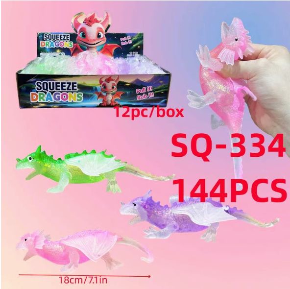 Dragon Squishy Toys, Realistic Dragon Figurine Squeeze Toy for Stress Relief, Super Soft Squishy Fidget Tools for Office Decompression