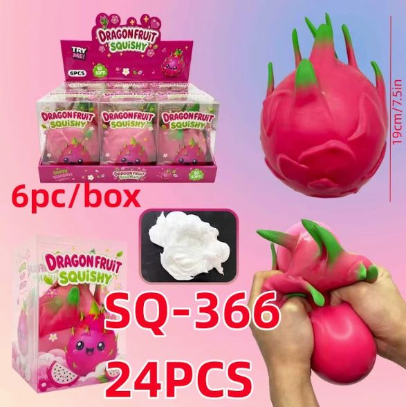 Dragon Fruit Squishy, Realistic Fruit Stress Balls Stress Relief Fidget