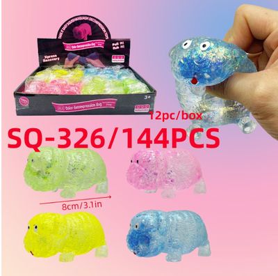 Glitter Dog Squishies Stress Balls, Slowly Rising Squeeze Toys Fidget Toys