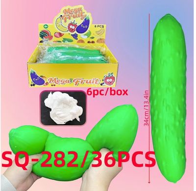 13.4 Inch Giant Cucumber Squishy Toy Realistic Vegetable Slow Rising Squeeze Stress Relief Toy Soft