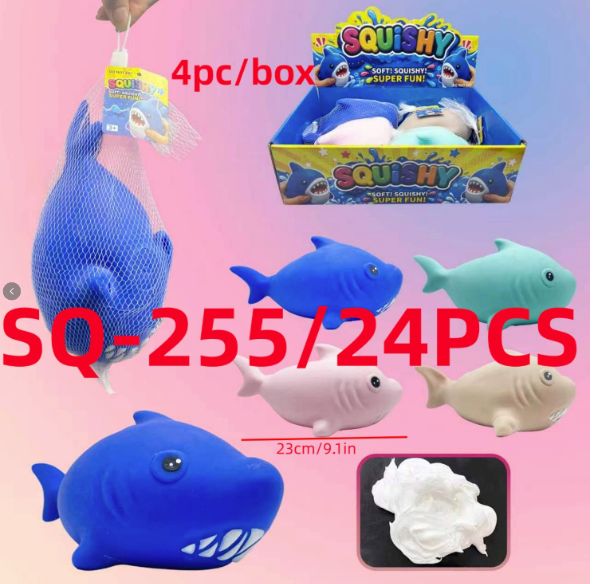 Jumbo Shark Squishy Toy, Slow Rising Ocean Animal Stress Relief Fidget | Soft &amp; Squeezable Shark Toy, Fun Desk Decor, Novelty Gift &amp; Party Favor