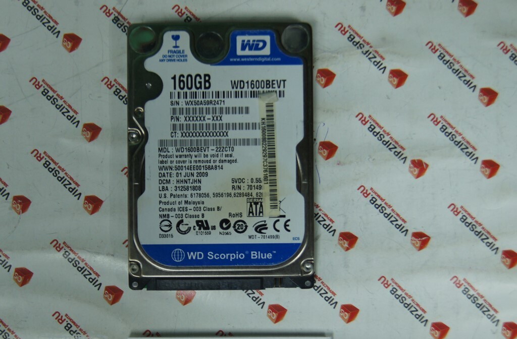 160GB WD1600BEVT WDT-701499(B)