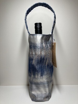 Upcycled Bottle Gift Bags (tones of silver and blue)
