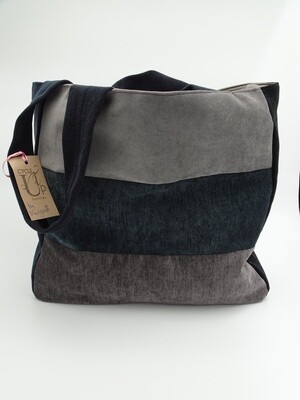 Fashion Tote Bag (Grey Navy)