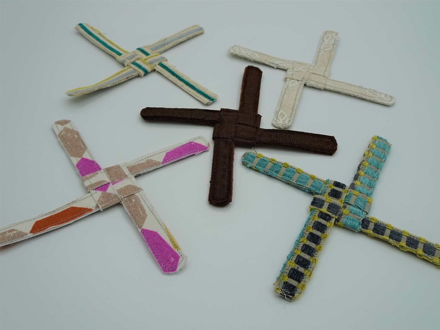 Upcycled Textile St Brigid's Crosses