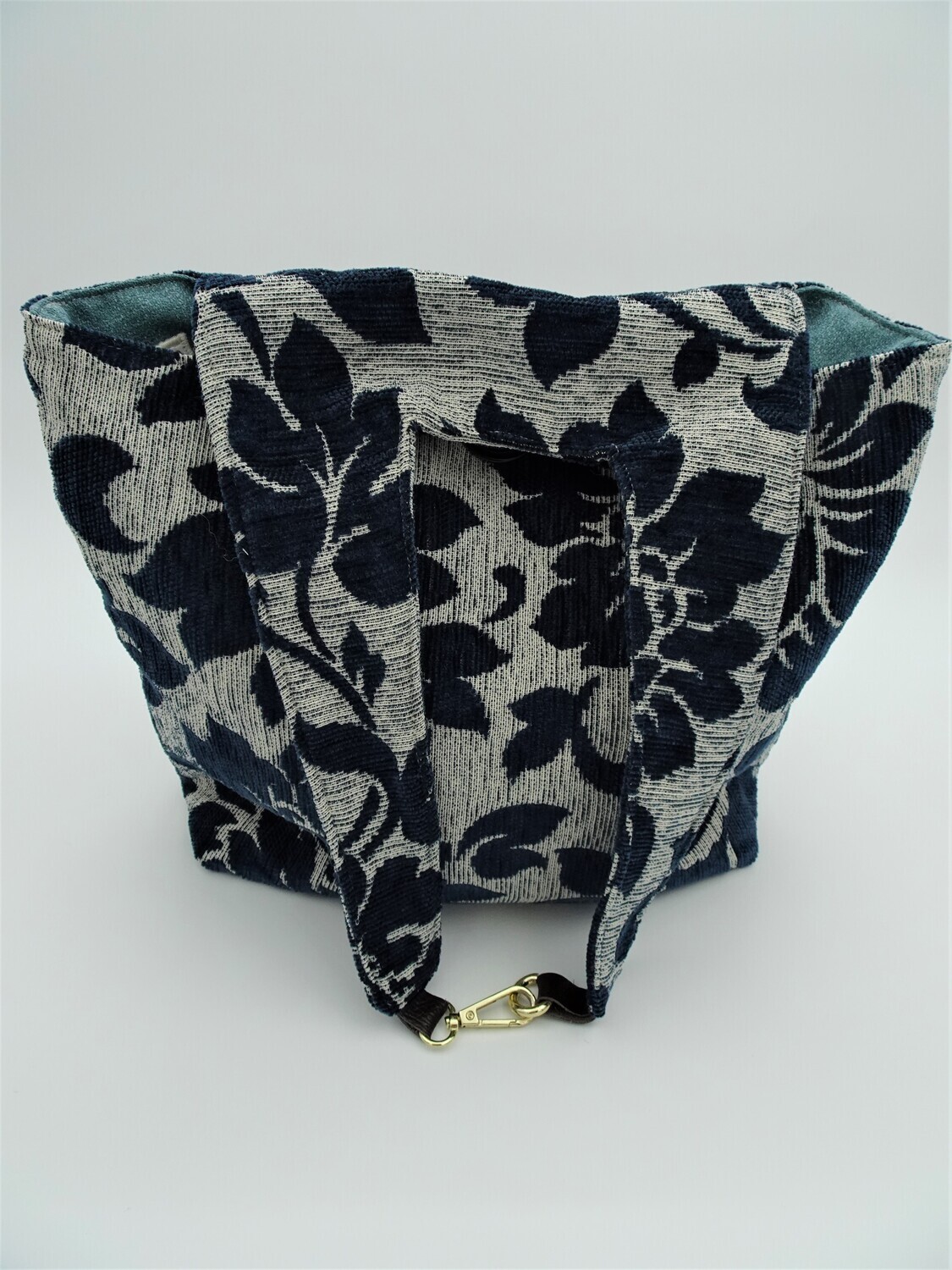 Upcycled Car Tidy - Navy Blue Floral