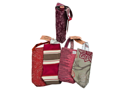 Bottle Gift Bags - Red Tones