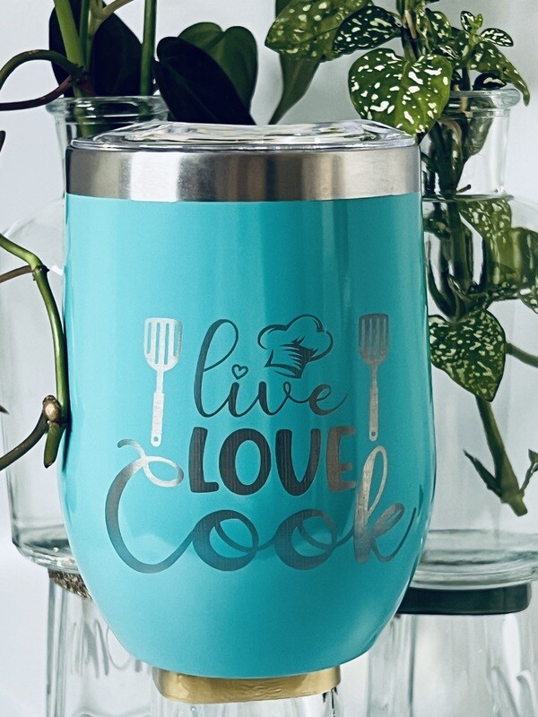 Live Love Cook Wine Tumbler