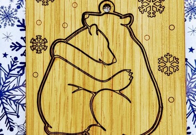 Bear hug greeting card and ornament